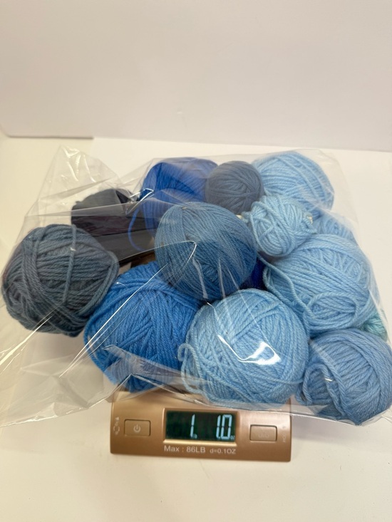 Other - 1lb + Bag of Blue Yarn Mini Skeins for Knitting Crocheting Crafting